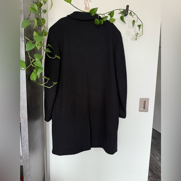 Jos. A. Bank Black 100%Wool Overcoat Men's 44L Minimalist Classic Tailored Coat - Picture 8 of 8